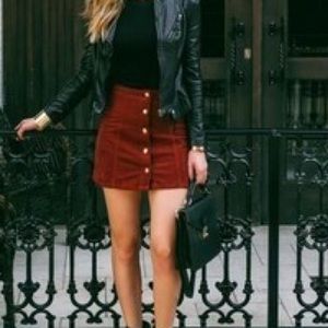 Topshop Corduroy Button Mini Skirt Petite Size 4